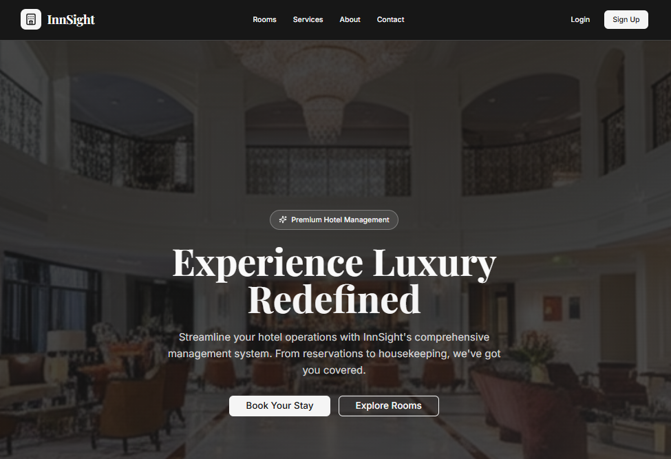 InnSight hotel management system project screenshot